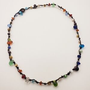 Assorted Glass Beads with Multi Colors Necklace